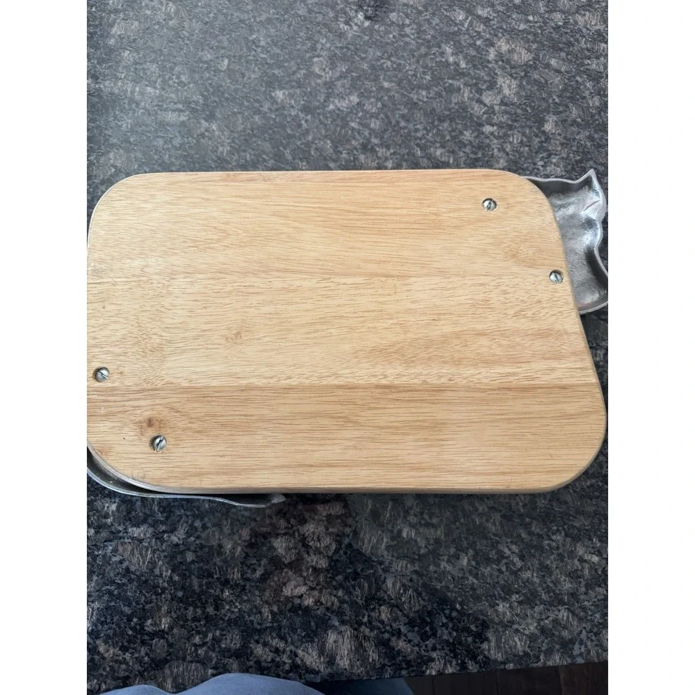 Vintage The Cellar Bull Handles on Hardwood Serving Tray‎ Cutting board 20